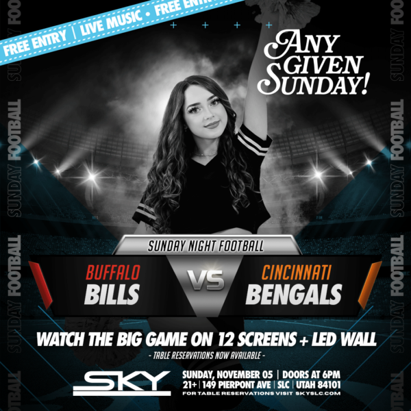 11.05 Any Given Sunday at Sky SLC Event Photo